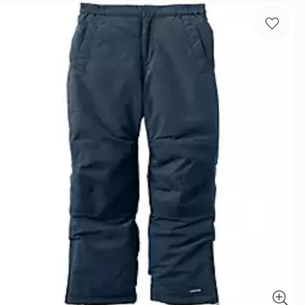 Lands' End Squall Insulated Waterproof Iron Knee Snow Pants, Boys‎ Size 16, Navy